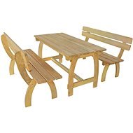 Pivný stôl s 2 lavicami impregnované borovicové drevo 273754 - Záhradný nábytok