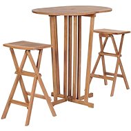 Folding bar set of 3 pieces of solid teak wood 44729 44729 - Garden Furniture