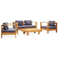 Garden sofa with cushions gray solid acacia 278916 278916 - Garden Furniture