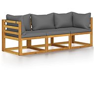 3-piece garden sofa with a massive acacia pillow 3057607 3057607 - Garden Furniture