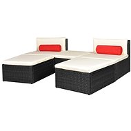 5-piece garden sofa with cushions polyratt black 42852 42852 - Garden Furniture