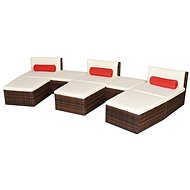 8-piece garden sofa with cushions polyratt brown 42853 42853 - Garden Furniture