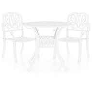 3dílný bistro set litý hliník bílý 3070576 - Zahradní nábytek