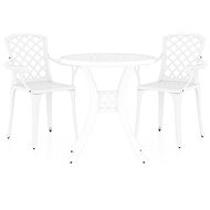3dílný bistro set litý hliník bílý 3070582 - Zahradní nábytek