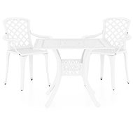 3dílný bistro set litý hliník bílý 3070588 - Zahradní nábytek