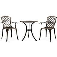 3dílný bistro set litý hliník bronzový 315591 - Zahradní nábytek