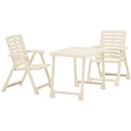 3dílný skládací balkonový set plastový bílý 315833 - Zahradní nábytek
