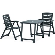 3dílný skládací bistro set plastový zelený 315834 - Zahradní nábytek
