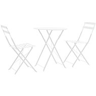3dílný bistro set ocelový bílý 44357 - Zahradní nábytek