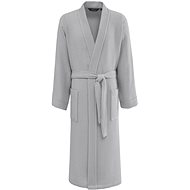 Soft Cotton - Waffle unisex robe Pique, grey, L - Bathrobe