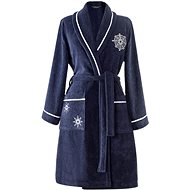 Soft Cotton - Women's short robe Marine Lady, dark blue, XL - Bathrobe