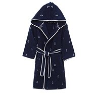 Soft Cotton - Children's hooded Marine Boy robe in gift box, dark blue, 140 (10 years) - Bathrobe