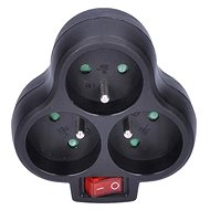 Solight Socket Splitter with switch 3x 10A/230V black - Splitter 
