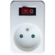 Solight white socket with switch - Socket