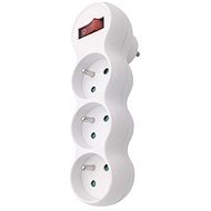 Solight Socket Splitter with support and switch, 3x 10A/230V white - Splitter 