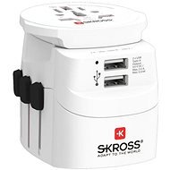 SKROSS PRO Light USB World, inkl. Adapter für andere Gabeln - Reiseadapter
