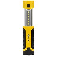 Solight LED work lamp pull-out 300 + 80lm rechargeable Li-Ion black-yellow - Light