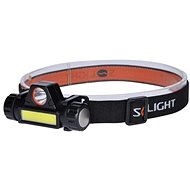 Solight LED čelové nabíjacie svietidlo 3 W + COB150 + 120 lm Li-Ion USB - Čelovka