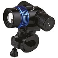 Solight nabíjacie LED Multifunkčné cyklo svietidlo 2v1, čierno-modré - Svietidlo