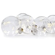 Set LED-Weihnachtskugeln mit Sternen, Größe 6 cm, 6 Stück, 30 LED, Timer, Tester, 3xAA, USB - Weihnachtsbeleuchtung
