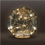 LED üveg karácsonyi gömb, 20LED, rézszerkezet, 3x AAA, IP20 - Karácsonyi világítás