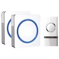 Solight 2x Wireless Doorbell, Mains Powered, 120m, White - Doorbell