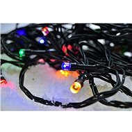 LED Outdoor Christmas Chain, 50 LEDs, 5m, 3m Cord, 8 Functions, Timer, IP44, Multicolour - Christmas Chain