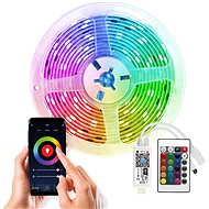 Solight Wifi Smart LED light strip, RGB, 5m, set with adapter and remote control - LED Light Strip