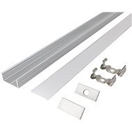 Solight Alumínium profil LED szalagokhoz 2, 18x9 mm, tejfehér diffúzor, 1 m - Keret