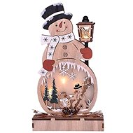 Solight Wooden snowman, 4x LED, 2x AA - Christmas Lights