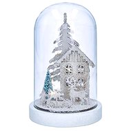 Solight LED Christmas snow house, 18cm, 10x LED, 2x AA - Christmas Lights