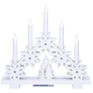 Solight LED Christmas candle holder with stars, 30cm, 5x LED, 2x AA - Electric Christmas Candlestick
