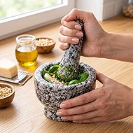 Zeller, Kitchen mortar GRANIT with pestle - O 9×6,5 cm - Mortar