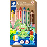 STAEDTLER Noris junior jumbo 3 in 1 - 6 colours with sharpener - Coloured Pencils