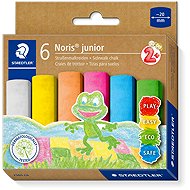 STAEDTLER Noris Junior paving stones, dust-free, 6 colours - Chalk