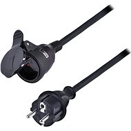 Solight Verlängerungskabel - Kupplung - 20 m - 3 x 1,5 mm2 - Gummi - schwarz - Verlängerungskabel
