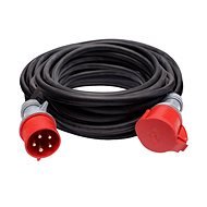Solight hosszabbító vezeték - csatlakozó, 25 m, 400 V / 16 A, fekete, gumi kábel H05RR-F 5G 2,5 mm2 - Hosszabbító kábel