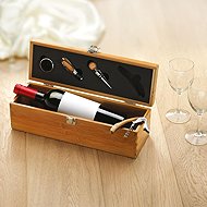 Sortland Wine set with bottle compartment - bamboo - Wine Set