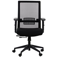 Swivel chair with extended seat RIVERTON M/L, various colours, black-black - Office Chair