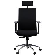 Swivel chair with extended seat RIVERTON F/H/AL, various colours, black/black - Office Chair