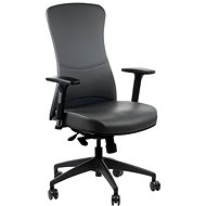 Swivel chair KENTON Grey PU with extended seat - Office Chair