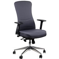 Swivel chair with extended seat KENTON / ALU / GREY - Office Chair