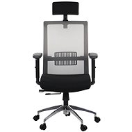 Swivel chair with extended seat RIVERTON M/H/AL, various colours, black/grey - Office Chair