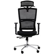Swivel chair with extended seat TRENT BLACK - Office Chair