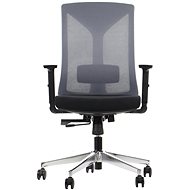 Swivel chair PREMIUM HAGER black-grey chrome base - Office Chair