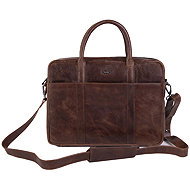 SEGALI Men's leather bag, chestnut - Laptop Bag