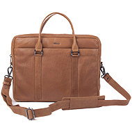 SEGALI Men's leather bag, cognac - Laptop Bag