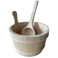NATUR Sauna bucket with ladle, wood - Sauna Bucket