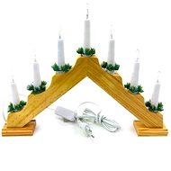 Pyramid natural, 7 bulbs - for socket - Electric Christmas Candlestick