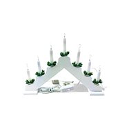Pyramid white, 7 bulbs - for socket - Electric Christmas Candlestick